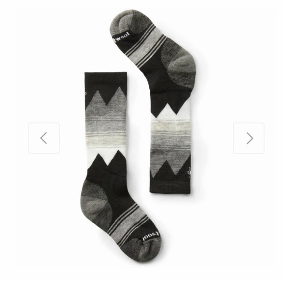 Smartwool Kids' Medium Ski Light Cushion Over The Calf Socks Black Grey NWT - Picture 6 of 7